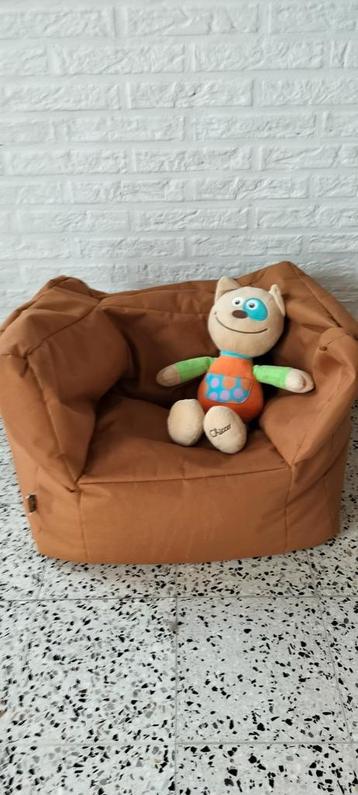 Jollein kinderfauteuil beanbag cognac, Enlèvement, Comme neuf