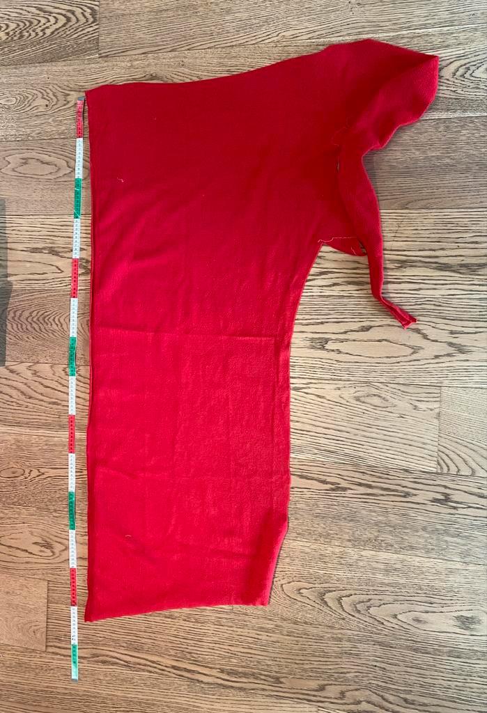 Lap rode fleece, Hobby en Vrije tijd, Stoffen en Lappen, Zo goed als nieuw, 30 tot 120 cm, 30 tot 200 cm, Rood, Ophalen of Verzenden