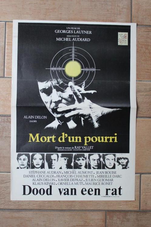 filmaffiche Alain Delon Mort d'un pourri 1977 filmposter, Verzamelen, Posters, Zo goed als nieuw, Film en Tv, A1 t/m A3, Rechthoekig Staand