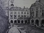 litho Robert Santerne Place des Vosges Parijs, Antiquités & Art, Art | Lithographies & Sérigraphies, Enlèvement ou Envoi