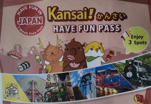 Japan: 3 nieuwe "Kansai have fun"- passen, Vakantie, Vakantie | Aanbiedingen en Last minute