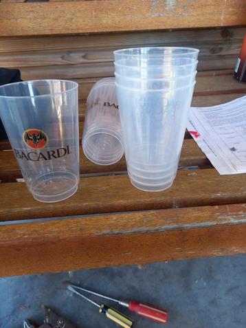 Herbruikbare bekers Bacardi, Ophalen of Verzenden, Zo goed als nieuw, Overige materialen, Glas of Glazen