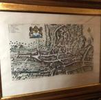 Oude ets stadsplattegrond, Antiek en Kunst, Kunst | Etsen en Gravures, Ophalen of Verzenden