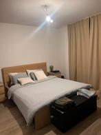 Bed ikea + matras + lattenbodem + 2 nachtkastjes, Enlèvement, Utilisé, Bois, Deux personnes