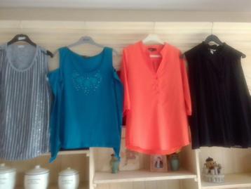 lot 28 blouses t-shirts femme toutes marques M-L 38-40 beschikbaar voor biedingen