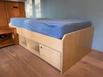 Kinderbed in hout + lattenbodem 200x90 cm, excl. matras, Huis en Inrichting, Slaapkamer | Bedden, Ophalen, Gebruikt, 90 cm, Eenpersoons