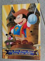 kaart Mickey Mouse - De 3 musketiers, Verzamelen, Nieuw, Mickey Mouse, Papier, Kaart of Schrift, Ophalen of Verzenden