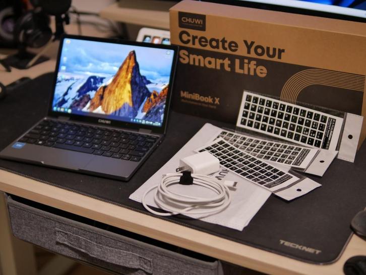 Chuwi minibook X (N100), Computers en Software, Windows Laptops, Zo goed als nieuw, 10 inch of minder, SSD, 3 tot 4 Ghz, Qwerty