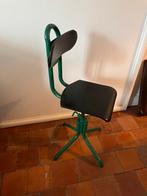 AUTHENTIEKE VINTAGE KRUK ATELIER BUREAU STOEL IJZER, Enlèvement, Réglable en hauteur, Comme neuf, Fer