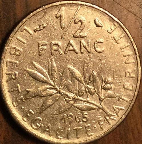 ½ Franc signature "O. Roty" France 1965, Timbres & Monnaies, Monnaies | Europe | Monnaies non-euro, Monnaie en vrac, France, Envoi