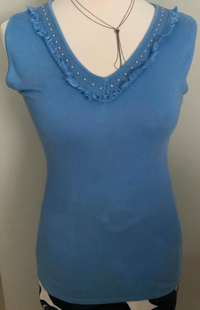 Caroline Biss 36 praktische mooi setje Nieuwstaat, Kleding | Dames, Topjes, Zo goed als nieuw, Maat 36 (S), Blauw, Ophalen of Verzenden