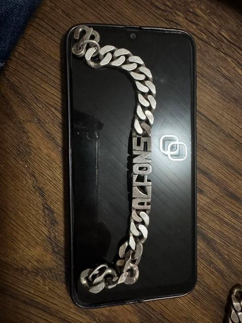 Massieve zilveren ketting “FALCONS” – 55g – Cubaanse schakel, Handtassen en Accessoires, Antieke sieraden, Ophalen