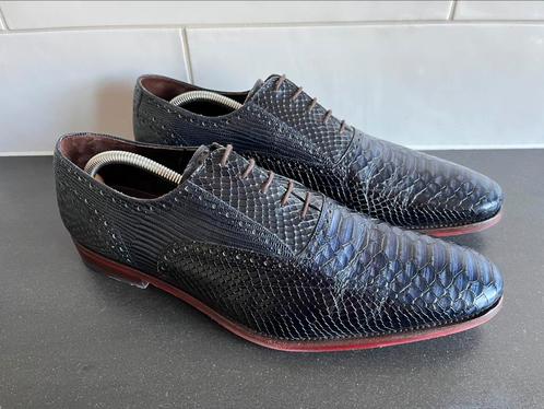 Floris van Bommel herenschoenen maat 11.5 / 46.5, Kleding | Heren, Schoenen, Zo goed als nieuw, Veterschoenen, Blauw, Ophalen of Verzenden