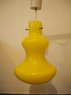Space Age gele opaline hanglamp, 1970s, Ophalen, Gebruikt, Glas, Space Age