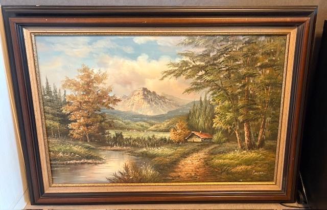 Belle grande peinture à l'huile — signée P. Ziller, Antiquités & Art, Art | Peinture | Classique, Enlèvement