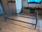 eenpersoonsbed met boxspring (houten latten) en matras, Diversen, Ophalen, Zo goed als nieuw