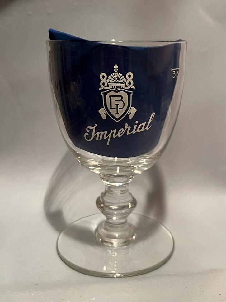 BI Imperial Anderlecht Bruxelles bierglas, Verzamelen, Biermerken, Gebruikt, Glas of Glazen, Ophalen of Verzenden