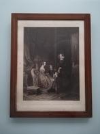 Oude prent in kader., Antiek en Kunst, Kunst | Etsen en Gravures, Ophalen of Verzenden