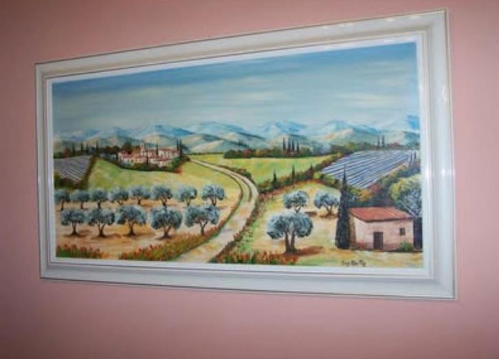 Peinture avec certificat, Antiek en Kunst, Kunst | Schilderijen | Modern