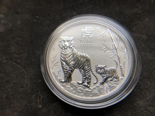 2022 Australia - Lunar III/3 - Tiger - 1/2 oz silver, Postzegels en Munten, Munten | Oceanië, Losse munt, Zilver, Ophalen of Verzenden