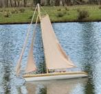 Houten RC zeilboot met flysky controller en ontvanger, Hobby en Vrije tijd, Ophalen, Gebruikt
