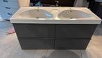 IKEA badkamermeubel met dubbele wasbak/kolomkast/spiegelkast, Huis en Inrichting, Badkamer | Badkamermeubels, Ophalen, Gebruikt
