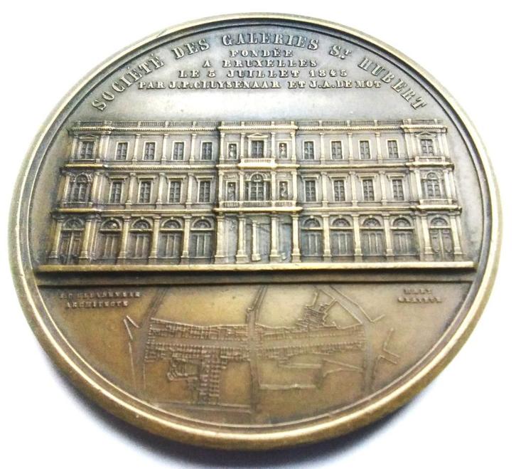 medaille 1922 HART galeries st hubert bruxelles, Postzegels en Munten, Penningen en Medailles, Brons, Ophalen of Verzenden