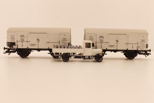 Marklin 48815 H0 Set van twee melkwagens met voertuig DRG, Hobby en Vrije tijd, Modeltreinen | H0, Zo goed als nieuw, Wagon, Wisselstroom