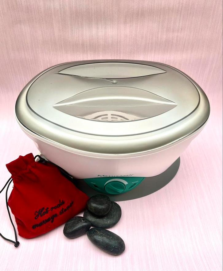 Medisana Hot Stones verwarmer + set Hot Stones, Elektronische apparatuur, Persoonlijke Verzorgingsapparatuur, Zo goed als nieuw