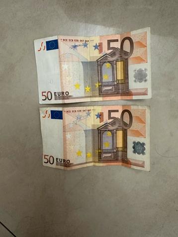Billets 50 euros pour collection – Série 2002 beschikbaar voor biedingen