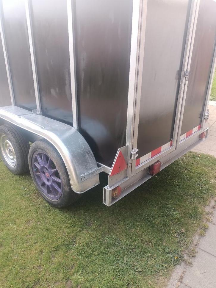 Gesloten dubbel as aanhangwagen, Auto diversen, Aanhangers en Bagagewagens, Ophalen