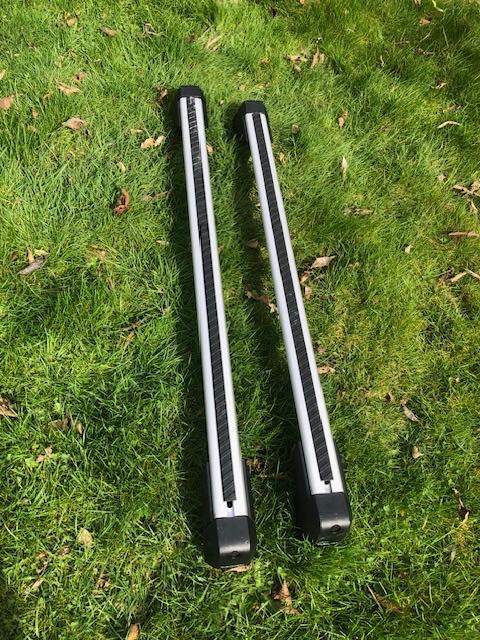 Barres de toit pour rails surélevés (VWTiguan, ...), Autos : Divers, Porte-bagages, Utilisé, Enlèvement