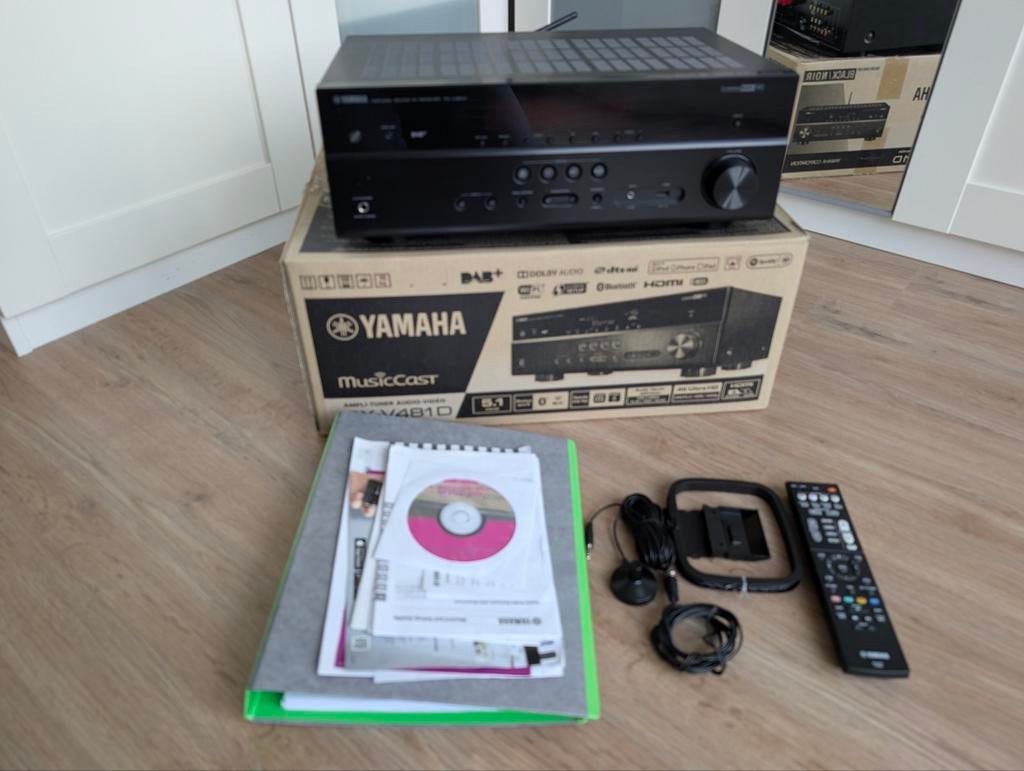 Yamaha RX-V481D, DAB+, MusicCast, Bluetooth, Wi-Fi, Spotify, TV, Hi-fi & Vidéo, Amplificateurs & Ampli-syntoniseurs, Comme neuf