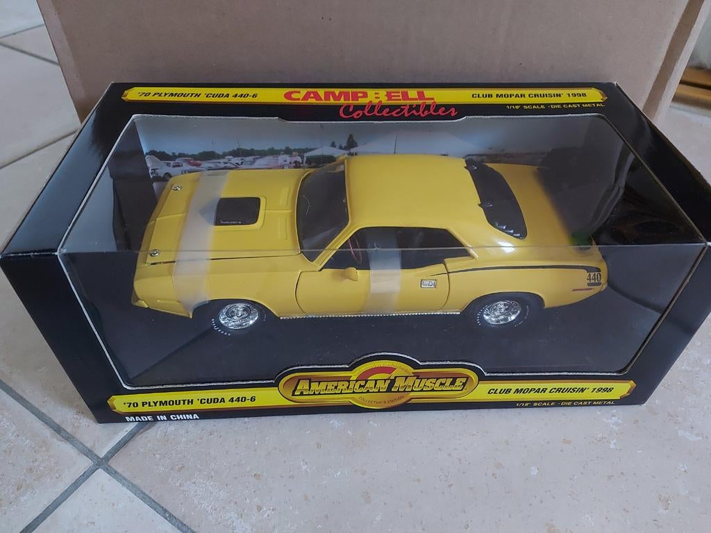1970 Plymouth Cuda 440 ERTL, Hobby & Loisirs créatifs, Voitures miniatures | 1:18, ERTL