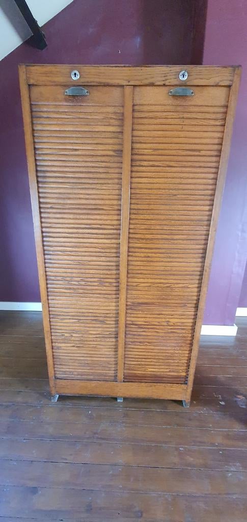 Vintage rolluikkast jaren 30 - 1.70m hoog, Antiek en Kunst, Antiek | Meubels | Kasten, Ophalen