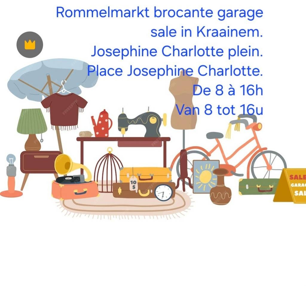 Marché aux puces, vide-grenier à brocante à Kraainem, le 26, Divers, Lots de brocante, Enlèvement
