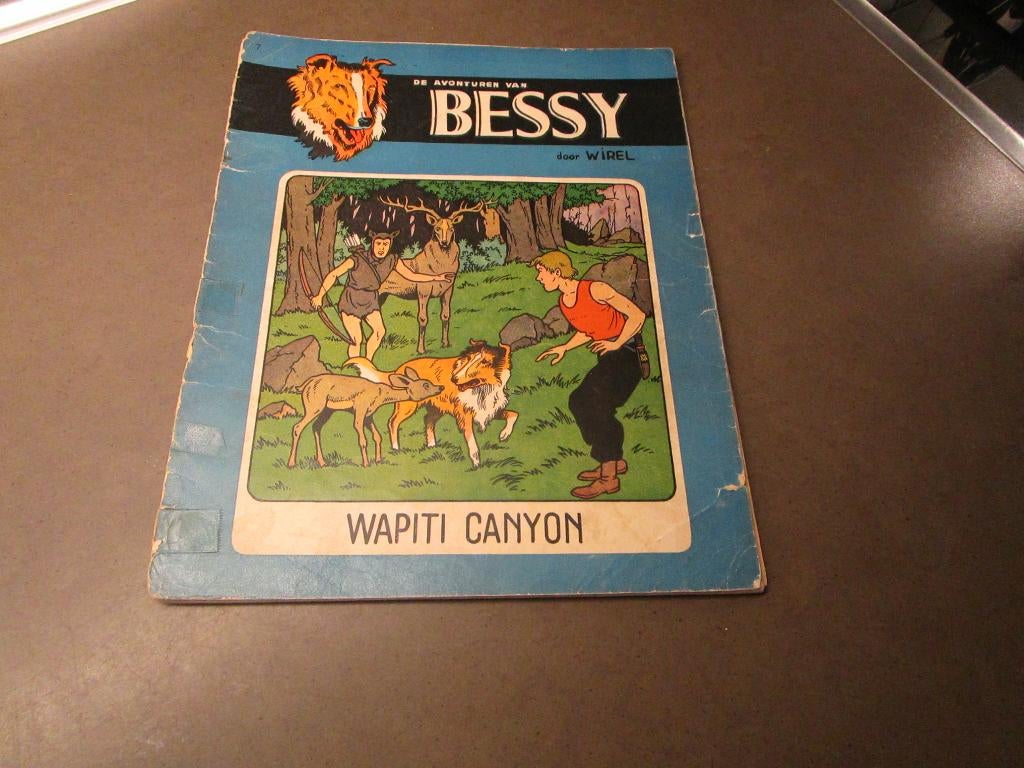 Bessy - Wapiti Canyon - 1e druk - 1955, Boeken, Gelezen, Wirel (Vandersteen/Verschuere), Eén stripboek, Ophalen of Verzenden