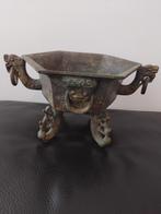 Antieke/Chinees 19th Bronzen Rituele Vat., Ophalen of Verzenden