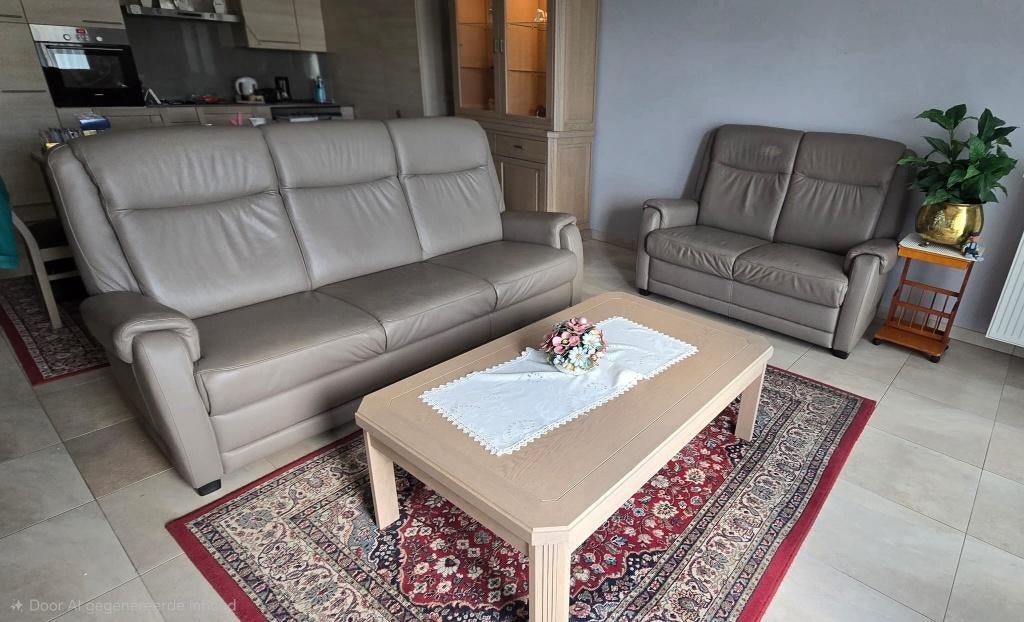 zetels, Gebruikt, Leer, Rechte bank, Leder salon