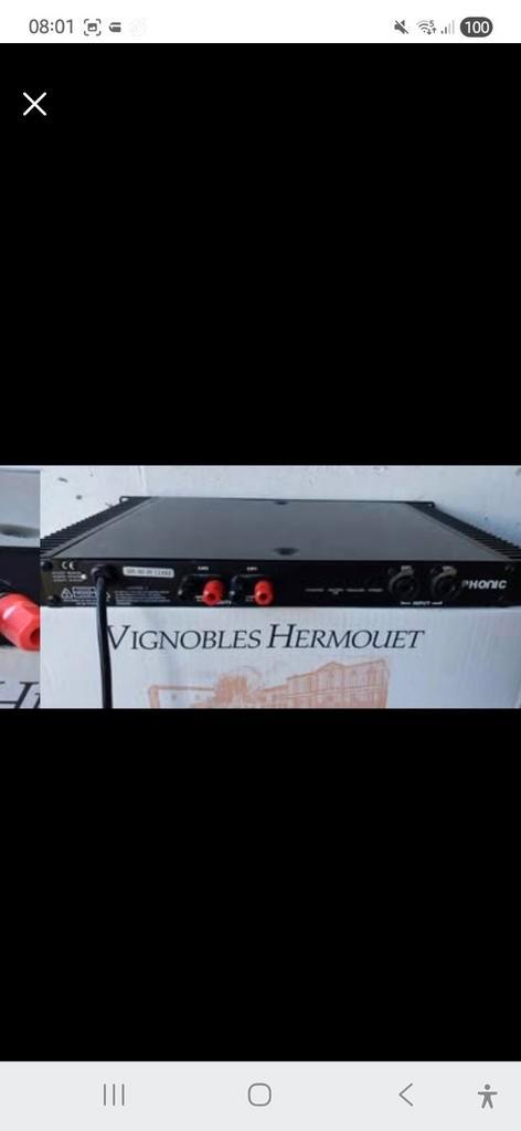 Ampli de puissance Phonic, Audio, Tv en Foto, Versterkers en Ontvangers, Ophalen