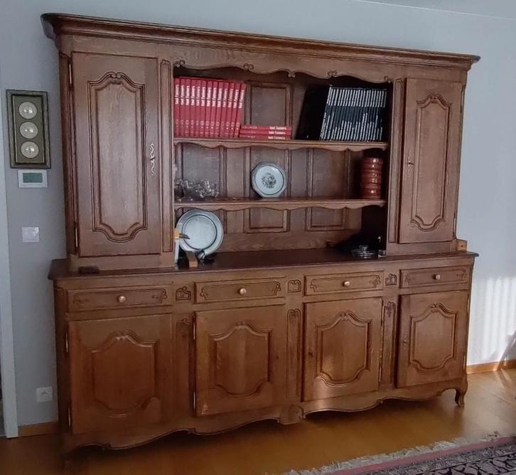 Bahut vaisselier en chêne, Maison & Meubles, Armoires | Dressoirs, Utilisé, 200 cm ou plus, 25 à 50 cm, Avec tiroir(s), Avec porte(s)