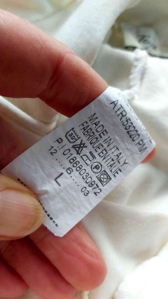 Terra di Siena, flared pants met split, mt M/L, Maat 38/40 (M), Terra di Siena, Wit, Ophalen of Verzenden