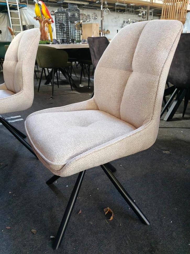 Taupe draaibare stoelen (outlet), Huis en Inrichting, Fauteuils, Nieuw, Stof, Ophalen