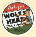 Wolf's Head Motor Oil sticker #2, Motoren, Verzenden
