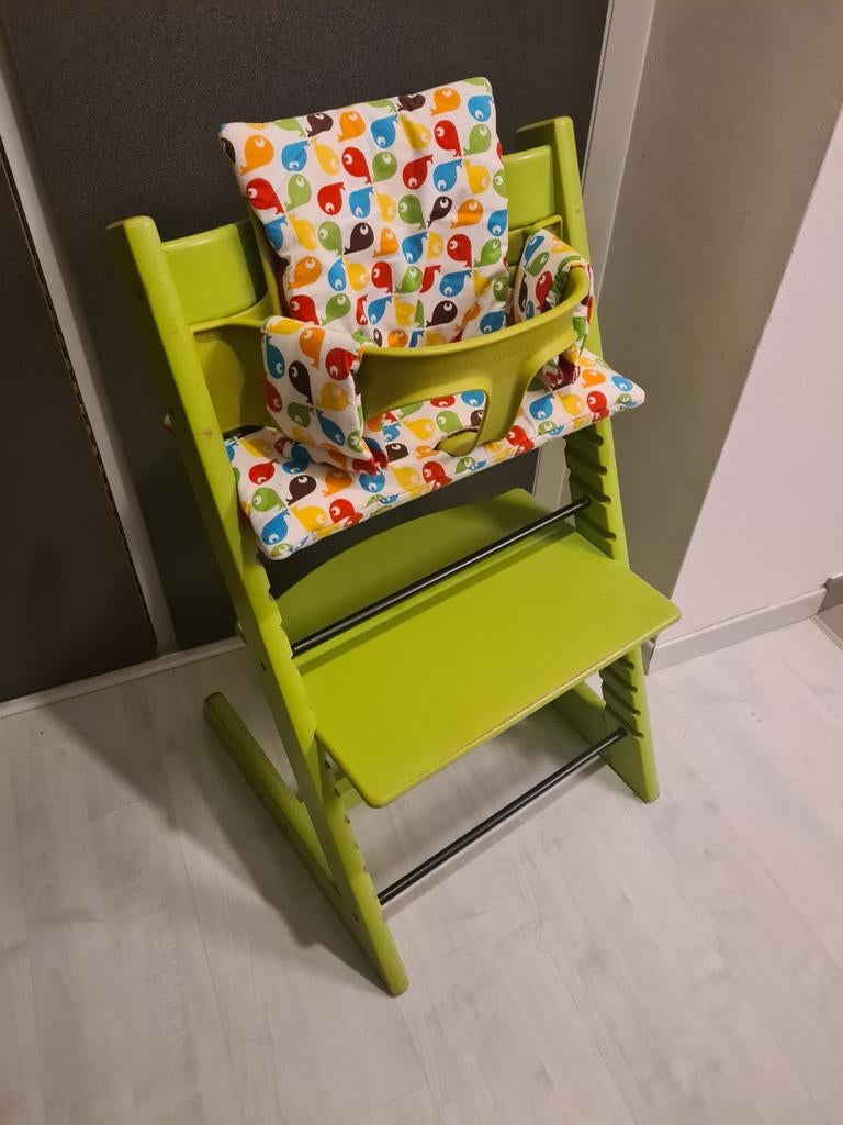 Trip trap stokke groen compleet, Kinderen en Baby's, Kinderstoelen, Ophalen