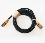 Cat 5E UTP Ethernetkabel - 2,00 meter Zwart Gele Connectoren, Computers en Software, Pc- en Netwerkkabels, Ophalen of Verzenden
