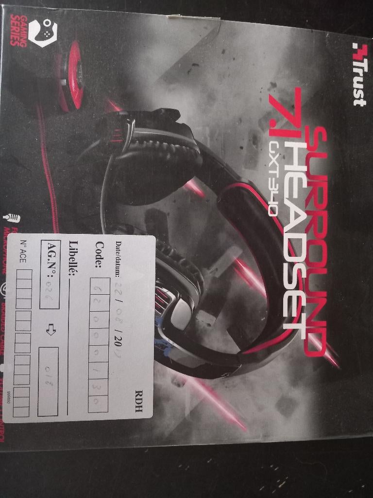 Gamer PC headset, TV, Hi-fi & Vidéo, Casques audio, Enlèvement, Comme neuf, Circum-aural, Autres marques