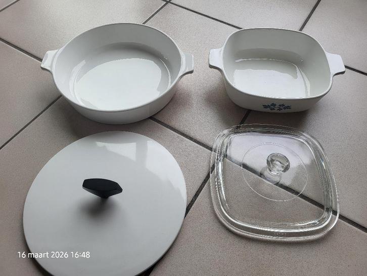 Pyroflam (Deluxe) schalen met deksel – set van 2, Maison & Meubles, Cuisine | Casseroles & Poêles, Comme neuf, Enlèvement ou Envoi