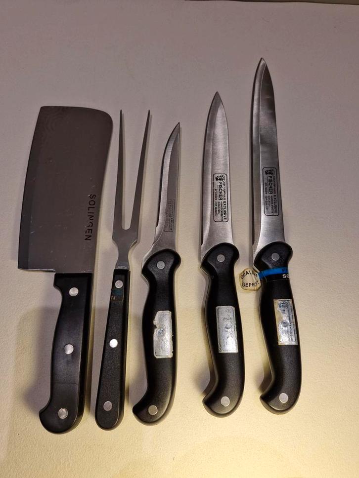 Set de couteaux à découper, hache et fourchette à viande Sol, Maison & Meubles, Cuisine | Couverts, Enlèvement ou Envoi