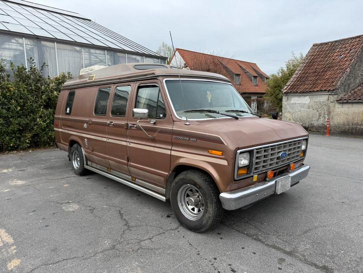 Ford usa camper econoline v8 oldtimer 1988, Auto's, Ford USA, Particulier, Trekhaak, LPG, Automaat, Ophalen